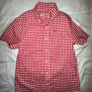 Vineyard Vines Classic Red Gingham Boy’s Button-Down Shirt